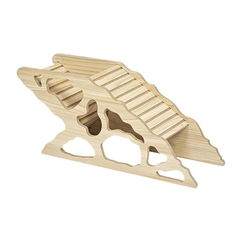 FytStycale Hamster Hideout Holz Höhle mit Kletterleiter Und Chewing Spielzeug MDF Wasserabweisend mit Sichtfenster für Hamster Gerbil Ratte Heimtierpflege Zuhau, Style C FytStycale Hamster Hideout Holz Höhle mit Kletterleiter Und Chewing Spielzeug MDF Wasserabweisend mit Sichtfenster für Hamster Gerbil Ratte Heimtierpflege Zuhau, Style C von FytStycale