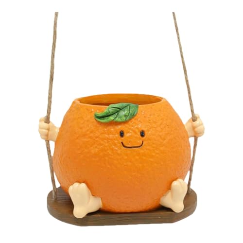 FytStycale Hanging Swing Pflanzer Pot Swinging Orange Pflanzer für Decor Home Schreibtisch von FytStycale