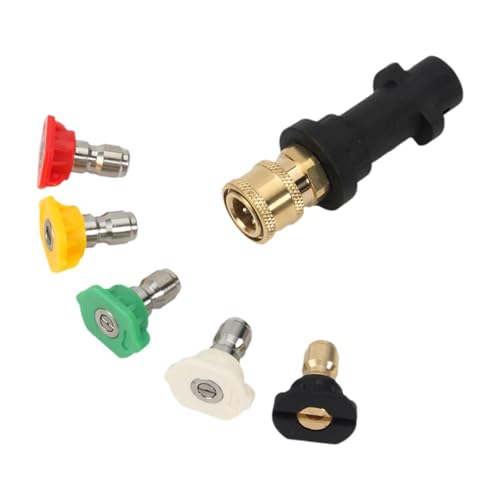FytStycale Hochdruckreiniger-Adapterset, 1/4 Zoll Kupferzubehör und Düsenspitzen, 5 Düsenspitzen von FytStycale