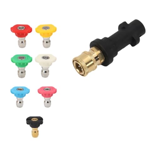 FytStycale Hochdruckreiniger-Adapterset, 1/4 Zoll Kupferzubehör und Düsenspitzen, 7 Düsenspitzen FytStycale Hochdruckreiniger-Adapterset, 1/4 Zoll Kupferzubehör und Düsenspitzen, 7 Düsenspitzen von FytStycale