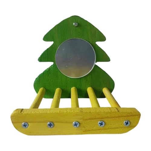 FytStycale Käfigzubehör mit Vogelspiegel, Sitzstange für Papageien und Kanarienvögel, GrÜn FytStycale Käfigzubehör mit Vogelspiegel, Sitzstange für Papageien und Kanarienvögel, GrÜn von FytStycale