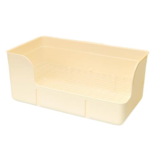 FytStycale Kaninchen Urinal Tablett für Käfige Und Tiere, Toilettenbox, Beige von FytStycale