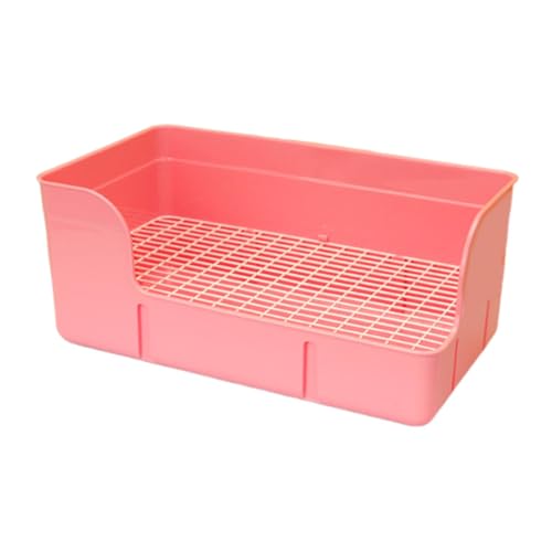 FytStycale Kaninchen Urinal Tablett für Käfige Und Tiere, Toilettenbox, Rosa von FytStycale