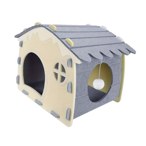 FytStycale Katzenhaus Katzenhöhle Zelt Kissen Schlafplatz in Halbgeschlossener Form für für Wohnzimmer Und Schlafzimmer, Grau FytStycale Katzenhaus Katzenhöhle Zelt Kissen Schlafplatz in Halbgeschlossener Form für für Wohnzimmer Und Schlafzimmer, Grau von FytStycale