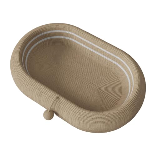 FytStycale Katzenkratzbett Als Ovales Kratzbrett Und Katzenliege Eine Robuste Sisal Kratzmatte für Die Krallenpflege Schützt Die Möbel für Hauskatzen Und Kätzche, Ball von FytStycale