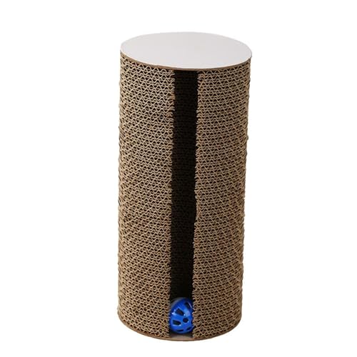 FytStycale Kratzbrett Als Katzenspielzeug Und Katzenkratzer Auch Kratzmöbel Und Kratzpfosten mit Klingelndem Ball für Den Schutz von Tapeten Und Sofas, Holz von FytStycale