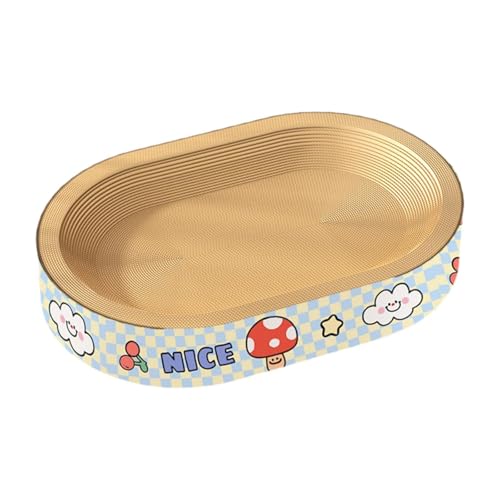 FytStycale Kratzbrett Als Schalenförmige Kratzpappe Und Bequemes Katzensofa EIN Weiches Katzennest Und Spielzeug Zur Beschäftigung Zur Vorbeugung von Möbelschäd, 65x50cm FytStycale Kratzbrett Als Schalenförmige Kratzpappe Und Bequemes Katzensofa EIN Weiches Katzennest Und Spielzeug Zur Beschäftigung Zur Vorbeugung von Möbelschäd, 65x50cm von FytStycale