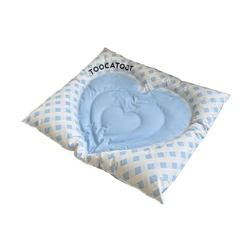 FytStycale Kühlmatte Als Haustierbett Und Schlafunterlage Wasserdichtes Hundekissen Und Katzenmatte Aus PVC Material Tragbar Und Leicht für Kleine Hunde Und Kat, Hellblau von FytStycale