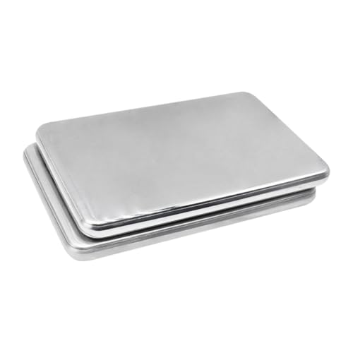 FytStycale Kühlservierplatte Eisgekühlter Teller Vorspeisenplatte Fischplatte Buffet Kühlplatte Aus Rostfreiem Material für Gastronomie Und Besondere Anlässe, 2 StÜck FytStycale Kühlservierplatte Eisgekühlter Teller Vorspeisenplatte Fischplatte Buffet Kühlplatte Aus Rostfreiem Material für Gastronomie Und Besondere Anlässe, 2 StÜck von FytStycale