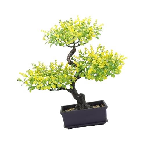 FytStycale Künstlicher Bonsai Baum Als Kleine Künstliche Topfpflanze mit Realistischem Design Pflegefreies Deko Ornament für Wohnraum Und Schreibtisch Dekorative, Gelb FytStycale Künstlicher Bonsai Baum Als Kleine Künstliche Topfpflanze mit Realistischem Design Pflegefreies Deko Ornament für Wohnraum Und Schreibtisch Dekorative, Gelb von FytStycale