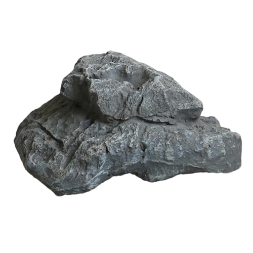 FytStycale Künstlicher Fels Aus Fiberglas Als Wetterfeste Und Langlebige Dekoration für Außenanlagen Und Gartenlandschaften, Grau 28x17x13cm von FytStycale