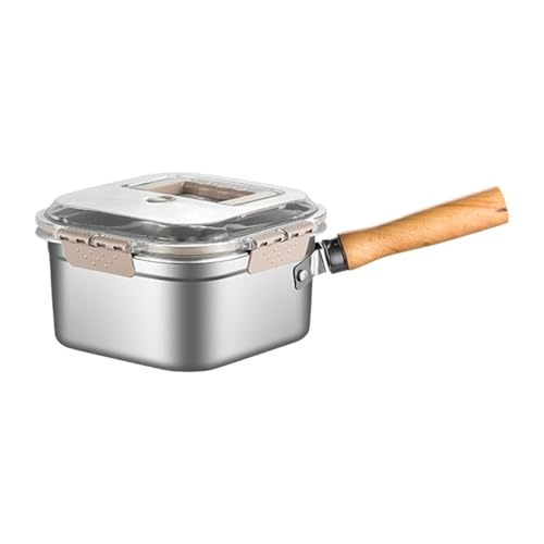 FytStycale Mini-Fritteuse, Kochutensilien für die Küche zu Hause, leicht zu reinigen, Mehrzweck-Dampfgarer, Kochgeschirr, Frittierkorb für Gemüsesauce von FytStycale