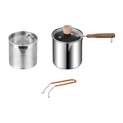 FytStycale Mini Frittiergerät mit Sieb Und Deckel Aus Edelstahl, Style A von FytStycale