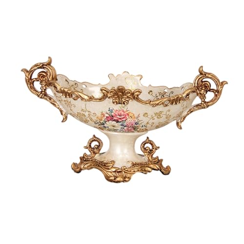 FytStycale Obstschale Im Vintage Design, Dessertschale mit Blumenfuß für Dessert Snacks von FytStycale