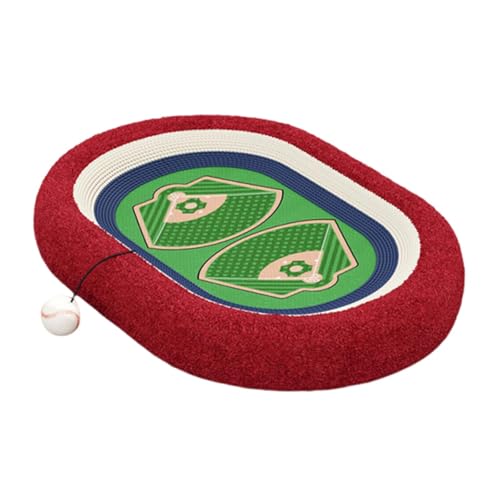 FytStycale Ovales Katzenkratzbett Aus Sisal mit Spielzeugball Kratzfestes Und Rutschfestes Kratzbrett Bequeme Liegefläche für Ruhen Kratzen Und Unterhaltung für, Baseball FytStycale Ovales Katzenkratzbett Aus Sisal mit Spielzeugball Kratzfestes Und Rutschfestes Kratzbrett Bequeme Liegefläche für Ruhen Kratzen Und Unterhaltung für, Baseball von FytStycale