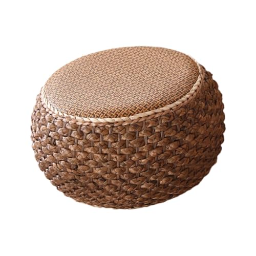 FytStycale Rattan Pouf Ottoman Foot Stool Round Footruest Sofa Hocker für Haushaltsrestaurant von FytStycale