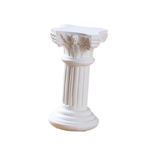 FytStycale Römische Säule Sockelständer Sammlerfigur Kerzenhalter Statue Griechische Dekoration Detaillierte Nachbildung Aus Harz für Die Präsentation auf Kommo, Mehrfarbig, 5.8 cm X 5.8 cm X 11 von FytStycale