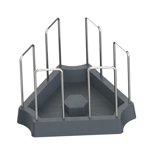 FytStycale Schildkröten Wasserschale mit Gewichtetem Unterbau Und Metallgitter Zur Futtertrennung für Reptilien Und Amphibien, Grau FytStycale Schildkröten Wasserschale mit Gewichtetem Unterbau Und Metallgitter Zur Futtertrennung für Reptilien Und Amphibien, Grau von FytStycale