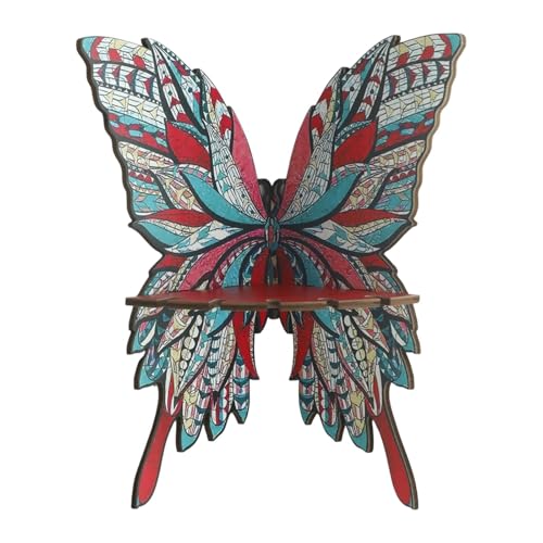 FytStycale Schmetterling Eckregal Lagerregal Holz Wanddekor Wandmontierter Organizer von FytStycale