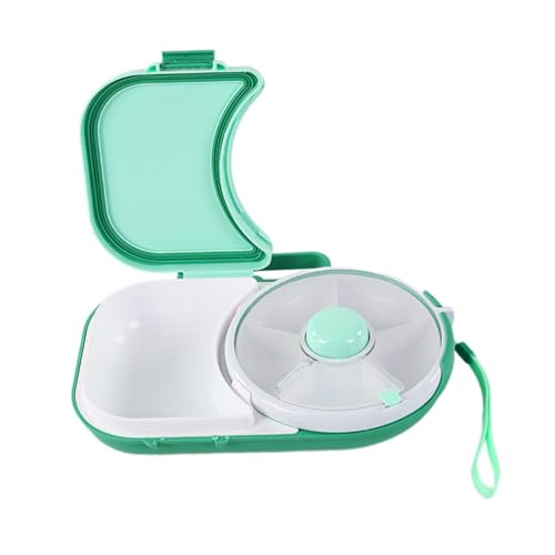 FytStycale Snack Rotating Container Sealing Lunch Box Lebensmittel Lagerung Fall versiegelt Obst Tablett für Jungen, GrÜn von FytStycale