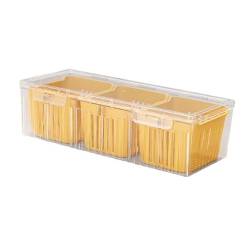 FytStycale Stapelbarer Organizer Behälter für Obst Und Desserts mit Unterteilten Abschnitten, Gelb FytStycale Stapelbarer Organizer Behälter für Obst Und Desserts mit Unterteilten Abschnitten, Gelb von FytStycale