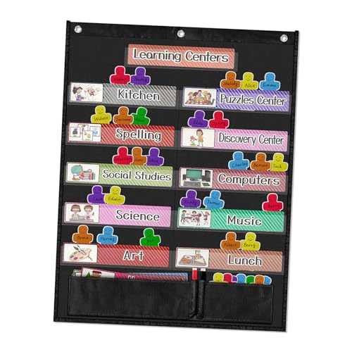 FytStycale Stecktafel Als Organisationstafel Und Lernkalender Wandtasche Und Aufgabenplaner EIN Kreatives Werkzeug für Organisation für Hausaufgaben Und Freizeit, Schwarz von FytStycale