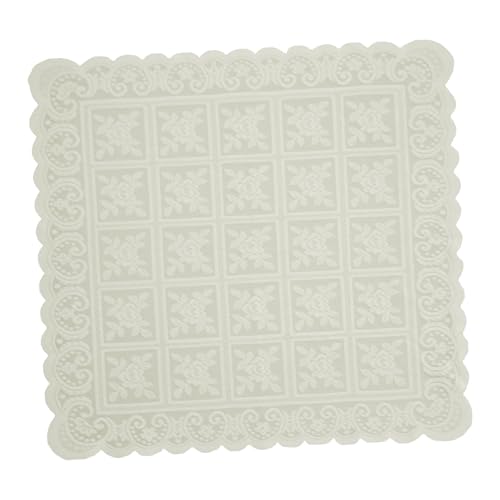 FytStycale Tischdecke Polyester Tischdecke Staubschutz Tischabdeckung Dekorationsdecke Ornament Langlebig Pflegeleicht mit Hohlsaummuster für Wohnzimmer Küche, 90cmx90cm FytStycale Tischdecke Polyester Tischdecke Staubschutz Tischabdeckung Dekorationsdecke Ornament Langlebig Pflegeleicht mit Hohlsaummuster für Wohnzimmer Küche, 90cmx90cm von FytStycale