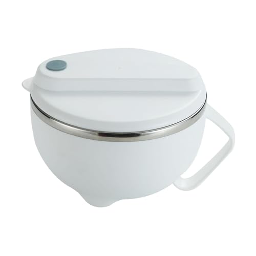 FytStycale Tragbares Ramen Schüssel Set mit Sicherem Deckel für Das Essen Unterwegs, Weiß von FytStycale