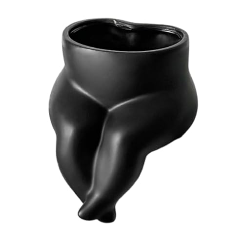 FytStycale Vase in Körperform aus Kunstharz, vielseitiger Blumentopf, geeignet für Schreibtisch und Balkon, 10,9 x 11,9 cm, Schwarz FytStycale Vase in Körperform aus Kunstharz, vielseitiger Blumentopf, geeignet für Schreibtisch und Balkon, 10,9 x 11,9 cm, Schwarz von FytStycale