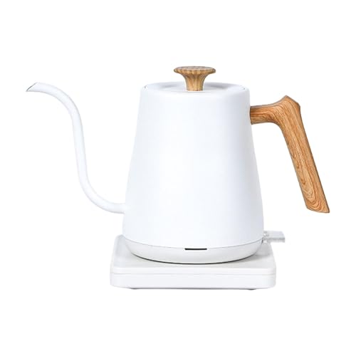 FytStycale Wasserkocher Als Aufgusskessel Und Schnellkocher Aus Edelstahl mit Langem Ausguss für Tropffreies Gießen für Die Zubereitung von Tee Und Kaffee 08L, Weiße Holzmaserung FytStycale Wasserkocher Als Aufgusskessel Und Schnellkocher Aus Edelstahl mit Langem Ausguss für Tropffreies Gießen für Die Zubereitung von Tee Und Kaffee 08L, Weiße Holzmaserung von FytStycale