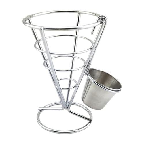 FytStycale Western Pommes Frites Ständer mit Wiederverwendbarer Ölablassfunktion, Einzelne Tasse von FytStycale