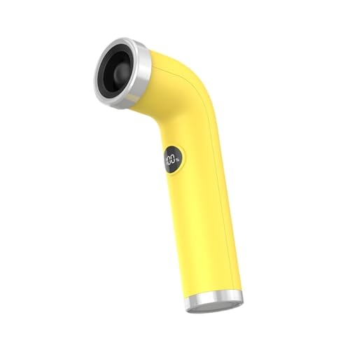 FytStycale Wiederaufladbarer Kleiner Handventilator mit Digitalanzeige, Ideal für Reisen, Camping Und Veranstaltungen Im Freien, Gelb von FytStycale