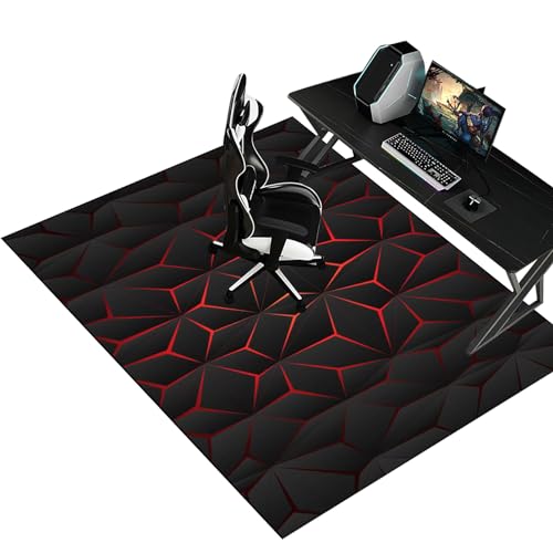 Bodenschutzmatte für Hartböden - Schreibtischstuhl Unterlage - Gaming Teppich Stuhlunterlage -100 x 120 cm Bürostuhl Matte - Bodenmatte unter Bürostuhl und Schreibtisch - Schreibtischunterlage von Fzamudng
