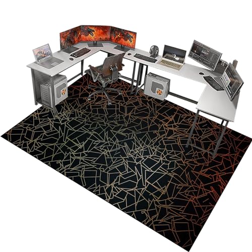 Bürostuhl Unterlage, Gaming Teppich Stuhlunterlage, Bodenschutzmatte für Hartböden Antirutsch, Schreibtischstuhl Unterlage für Laminat, Schutzmatte für Laminat, Computerstuhl Teppiche 100 x 140 cm von Fzamudng