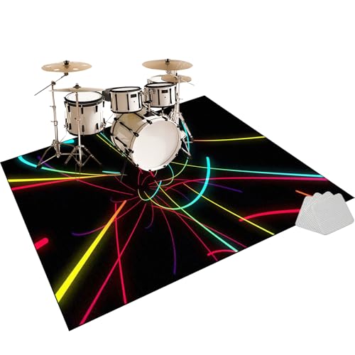 Elektrisches Schlagzeug Teppich, rutschfeste Trommel Teppiche, Drum Teppich, Professionelles Rechteckiges Elektronisches Jazz Schlagzeug Kit, Schallschutzteppich für Studio, Wohnung 120 x 90 cm Elektrisches Schlagzeug Teppich, rutschfeste Trommel Teppiche, Drum Teppich, Professionelles Rechteckiges Elektronisches Jazz Schlagzeug Kit, Schallschutzteppich für Studio, Wohnung 120 x 90 cm von Fzamudng