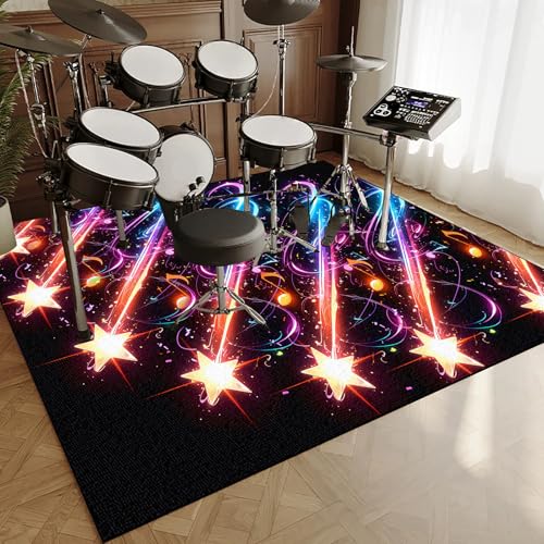 Elektrisches Schlagzeug Teppich, rutschfeste Trommel Teppiche, Drum Teppich, Professionelles Rechteckiges Elektronisches Jazz Schlagzeug Kit, Schallschutzteppich für Studio, Wohnung 160 x 140 cm Elektrisches Schlagzeug Teppich, rutschfeste Trommel Teppiche, Drum Teppich, Professionelles Rechteckiges Elektronisches Jazz Schlagzeug Kit, Schallschutzteppich für Studio, Wohnung 160 x 140 cm von Fzamudng