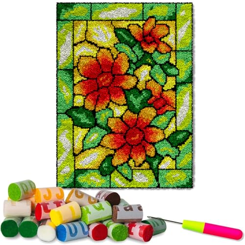 Fzamudng 55 x 75 cm Knüpfteppich Zum Selber knüpfen - Knüpfhaken-Sets für Anfänger - Tapisserie Teppich Knüpf-Sets - Knüpfsets Latch Hook Kit Selbst Knüpfen Set für Kinder und Erwachsene Fzamudng 55 x 75 cm Knüpfteppich Zum Selber knüpfen - Knüpfhaken-Sets für Anfänger - Tapisserie Teppich Knüpf-Sets - Knüpfsets Latch Hook Kit Selbst Knüpfen Set für Kinder und Erwachsene von Fzamudng