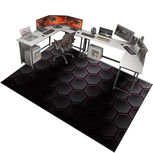Fzamudng Bodenschutzmatte für Hartböden - Schreibtischstuhl Unterlage - Bürostuhl Matte - Gaming Teppich Stuhlunterlage - 140 x 180 cm Gaming bürostuhl unterlage - Schreibtischunterlage von Fzamudng