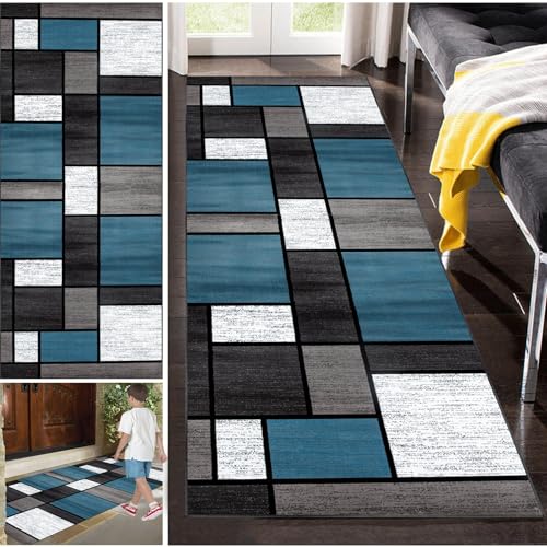 Fzamudng Läufer Lang Flur rutschfest Teppich Küche, Teppichläufer Teppich für Küche Waschbar Flur Teppich läufer 40 x 120 cm Flurläufer Eingang Rutschfester Teppichs für Wohnzimmer Büro Esszimmer von Fzamudng