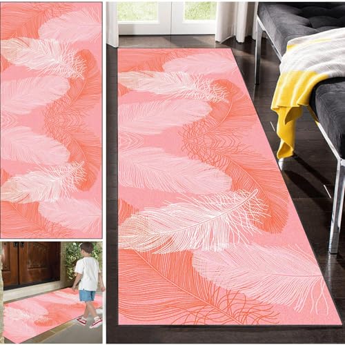 Läufer Teppich Flur Küche Waschbar rutschfest, Flurteppich Läufer Lang, Küchenläufer Abstraktes Geometrisches 40 x 100 cm Teppichmatte Fur Korridor Wohnzimmer Schlafzimmer Meterware Anpassbar von Fzamudng