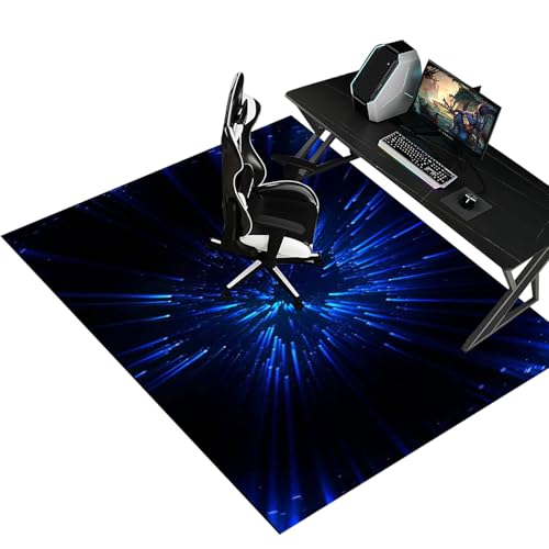 Schreibtischstuhl Unterlage - Bodenschutzmatte Bürostuhlunterlage Gaming Teppich- Bürostuhl Matte - Bodenschutz Bürostuhl Teppichschoner für Parkett Laminat Hartböden Teppichboden 120 x 140 cm von Fzamudng