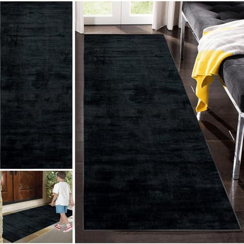 Teppich Läufer Flur Küchenteppich Waschbar Läufer Flur Teppich Rutschfest Küchenläufer Modern Bettvorleger Schlafzimmer Eingangsteppich Innen Lang Läufer Teppich für Flur, Wohnzimmer 40 x 200 cm von Fzamudng