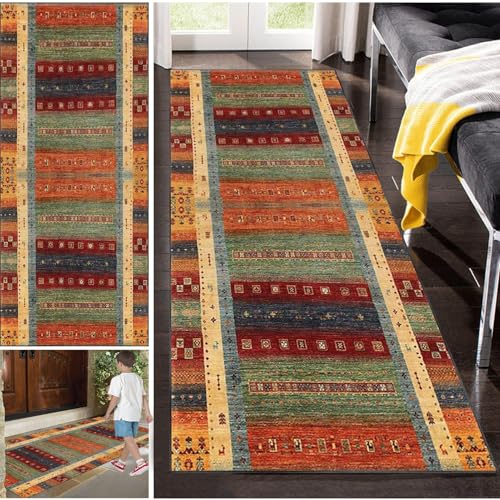 Teppich Läufer Küchenteppich Läufer waschbare Fußmatte, Läufer Teppich Flur rutschfest Modern, Küchenläufer Flurläufer Läufer Teppich, 50 x 100 cm Shlafzimmerteppich, Eingang Flur Korridor von Fzamudng