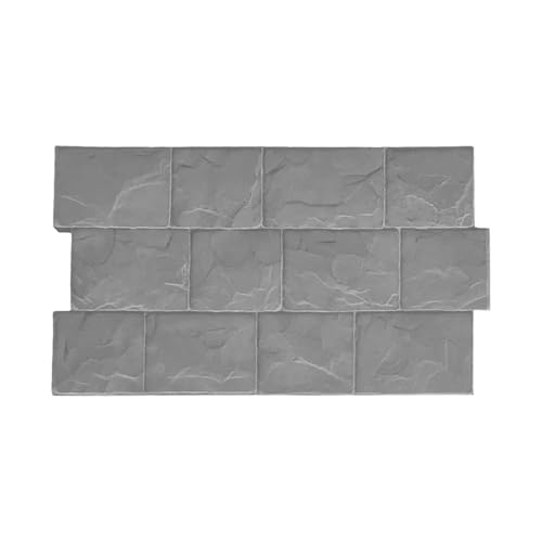 Fzaqwen Betonstempelmatte, Realistische Steinstruktur, Felsstruktur, 43 X 74 Cm, Pflastermuster von Fzaqwen
