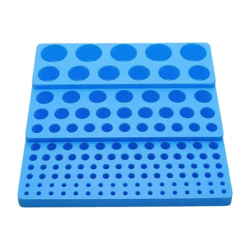 Fzaqwen CNC Fräser Bit Aufbewahrungsbox, Ablageschale, Stabil, Rutschfeste Basis, Multifunktional, Professioneller Spender, Blau von Fzaqwen