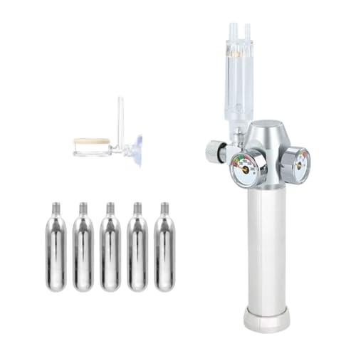 Fzaqwen CO2, Druckminderer, Diffusionssystem mit Blasenzähler Und Druckmesser, Aluminiumlegierung, Geeignet für Den Anbau, Doppelspur Fzaqwen CO2, Druckminderer, Diffusionssystem mit Blasenzähler Und Druckmesser, Aluminiumlegierung, Geeignet für Den Anbau, Doppelspur von Fzaqwen