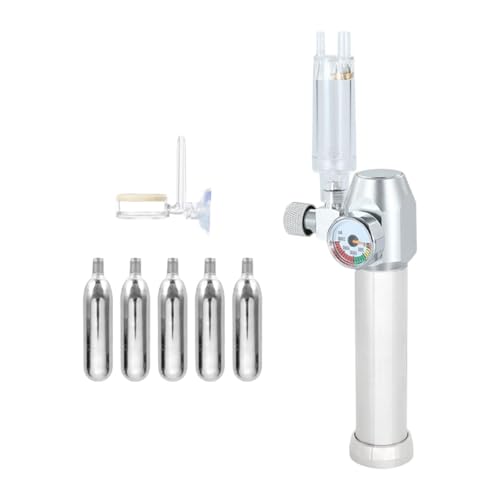 Fzaqwen CO2, Druckminderer, Diffusionssystem mit Blasenzähler Und Druckmesser, Aluminiumlegierung, Geeignet für Den Anbau, Einzelspur Fzaqwen CO2, Druckminderer, Diffusionssystem mit Blasenzähler Und Druckmesser, Aluminiumlegierung, Geeignet für Den Anbau, Einzelspur von Fzaqwen
