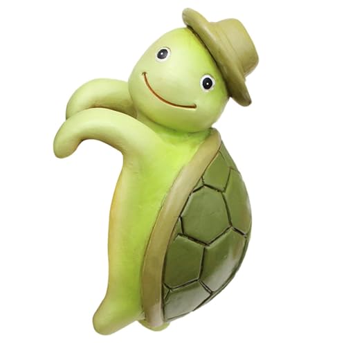 Fzaqwen Gartenschildkrötenstatue Blumentopf Hugger Figur Tisch Herzstück Hängende Vase Hugger Miniaturskulptur für Außensee von Fzaqwen