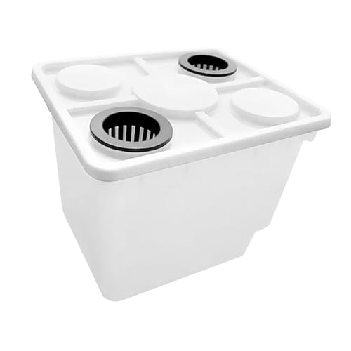 Fzaqwen Grow Barrel Deep Water Culture Multifunktionaler Behälter Gartenbedarf Blumentopf Pflanzgefäß für Blumen, Weiß von Fzaqwen