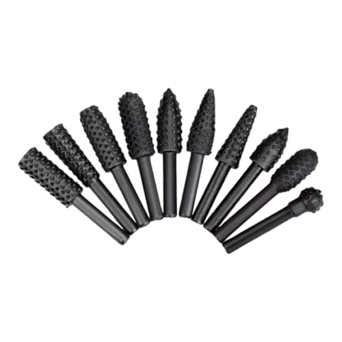 Fzaqwen Holzbearbeitung Twist Bit Router Bits Set Rotary Burr Raspel Set Rotierenden Geprägte für Fräsen, 10 Stück von Fzaqwen